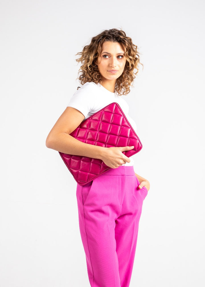 Milano Padded Laptop Sleeve 15/16 inch Fuchsia
