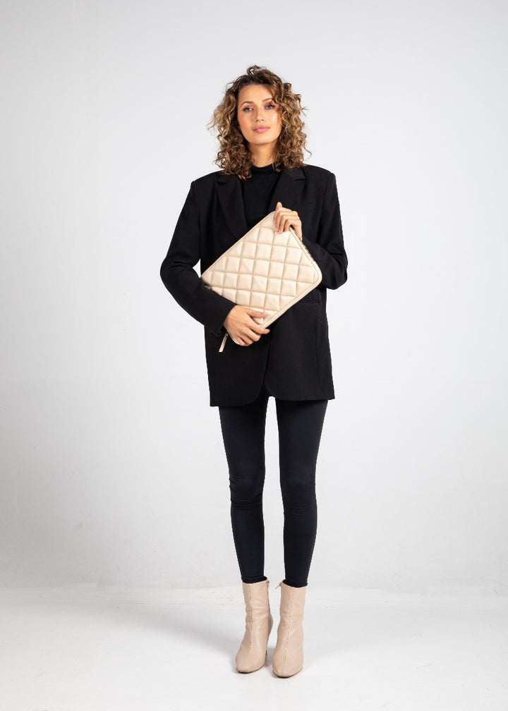 Milano Padded Laptop Sleeve 15/16 inch Off White