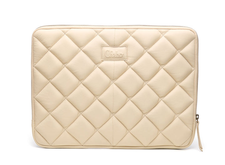 Milano Padded Laptop Sleeve 15/16 inch Off White