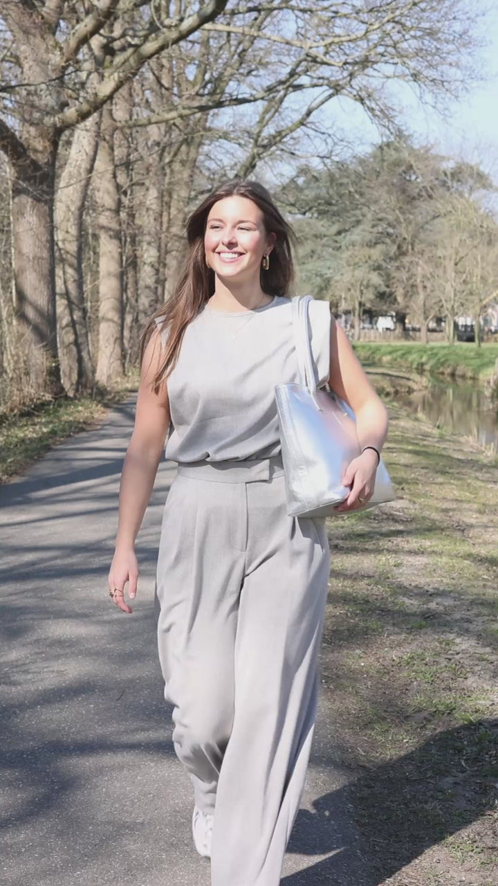 Shopper Metallic Silver