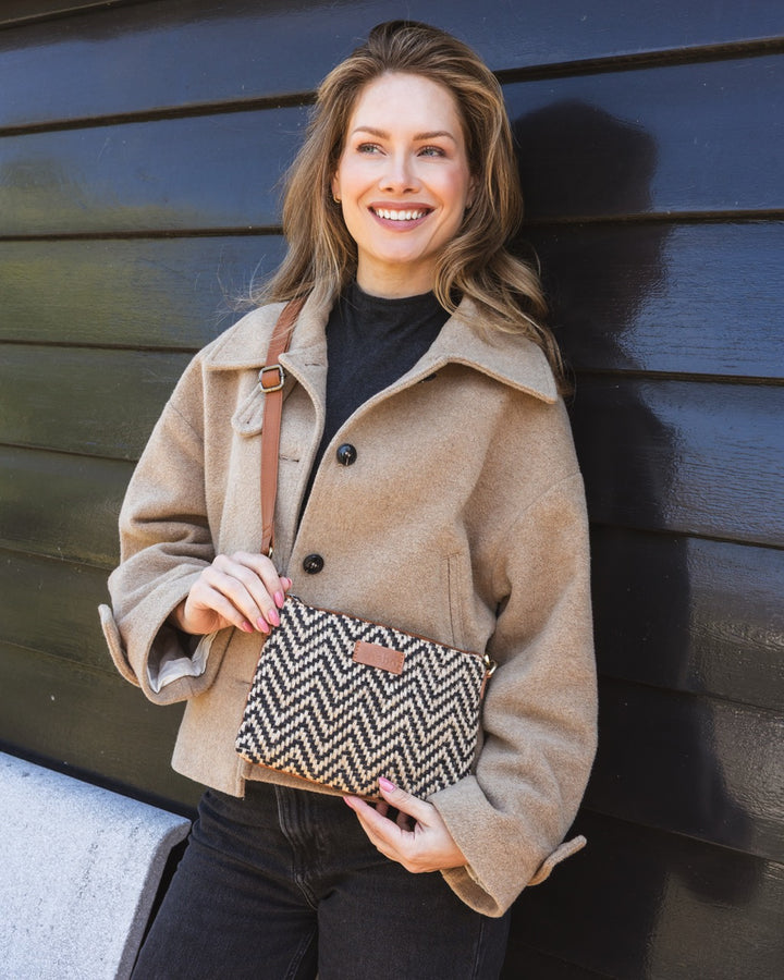 Romio Jaquard Crossbody cognac