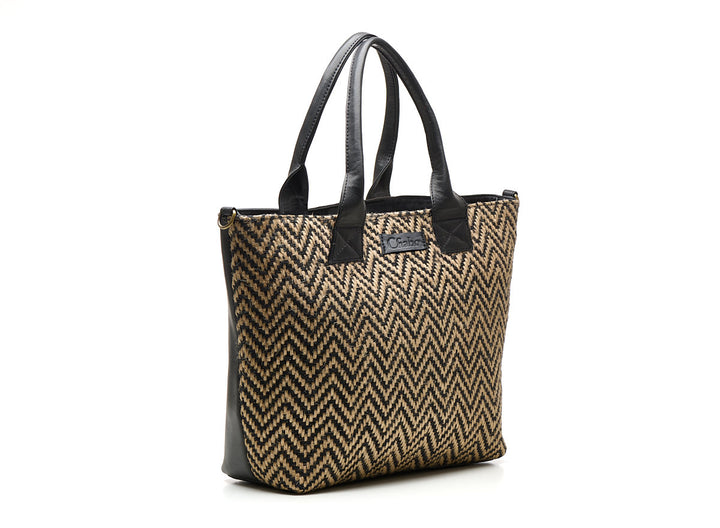 Romio Jaquard Shopper  Black
