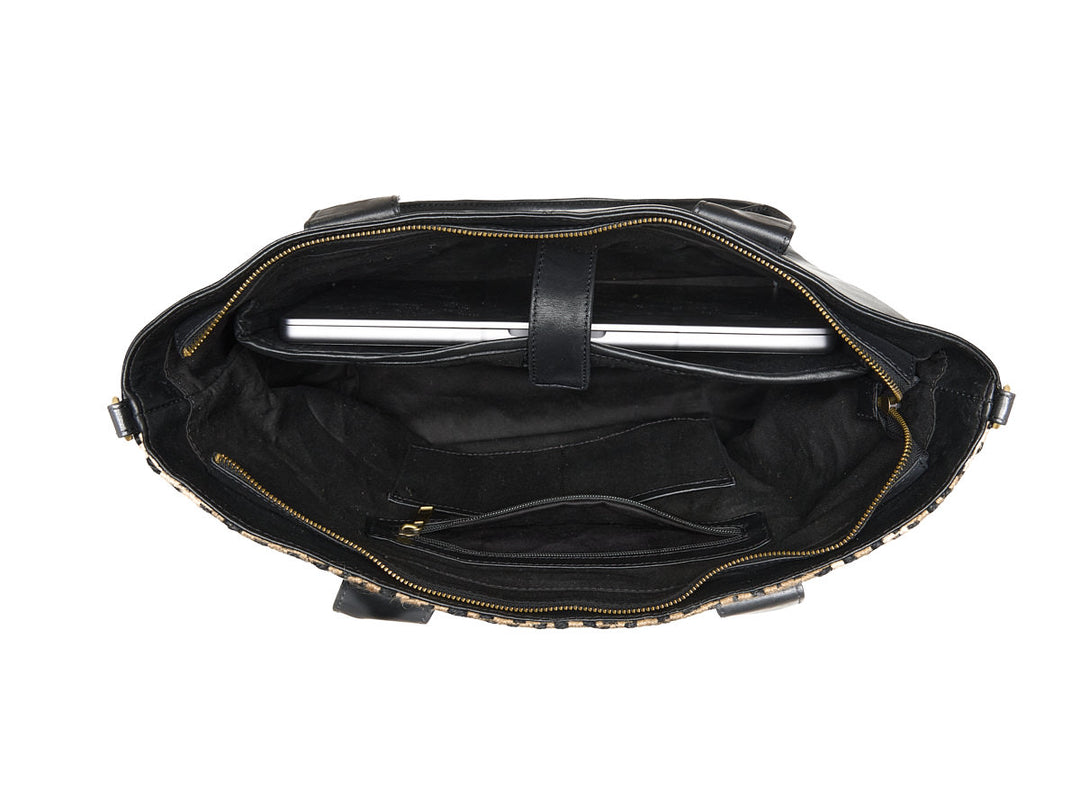 Romio Jaquard Shopper  Black