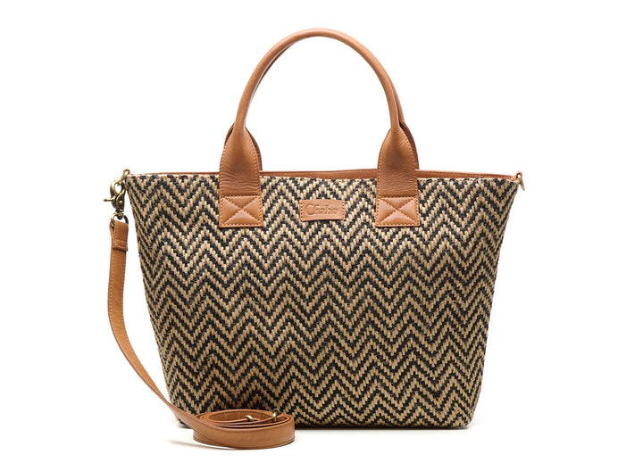 Romio Jaquard Shopper  Camel