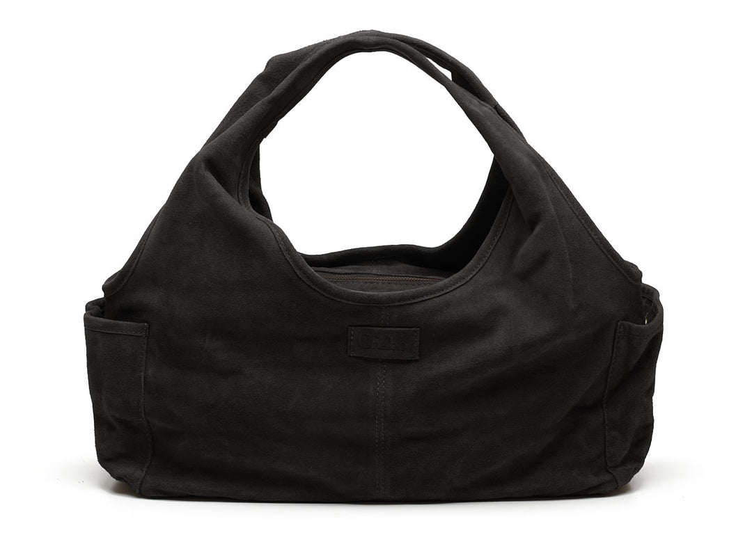 Suede Sophie Mini Shopper Black