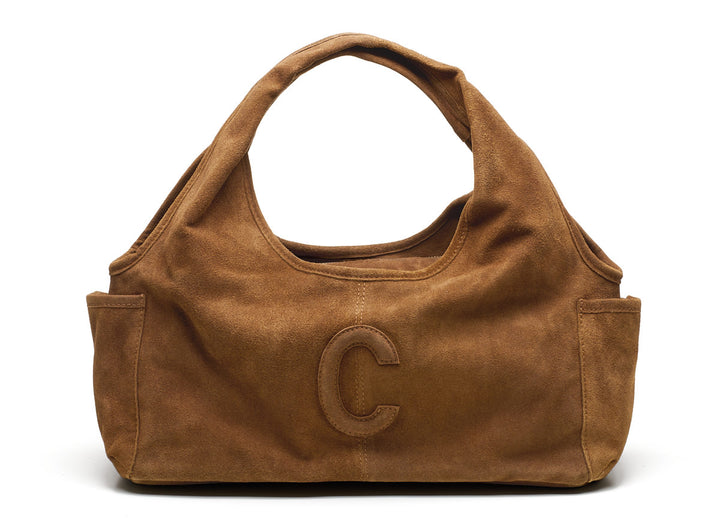 Suede Sophie Mini Shopper Light Cognac