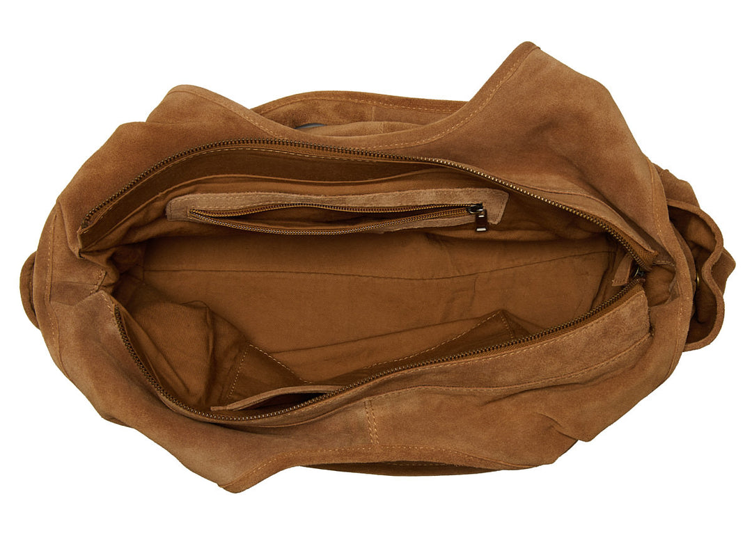 Suede Sophie Mini Shopper Black