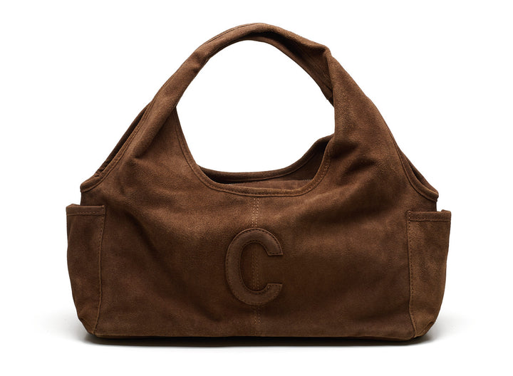 Suede Sophie Mini Shopper Cognac / Bruin