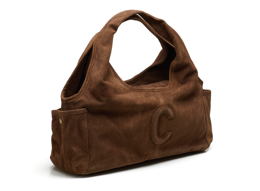 Suede Sophie Mini Shopper Cognac / Bruin