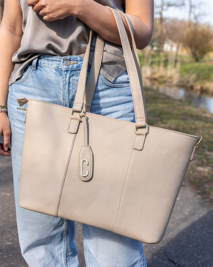 Chabo Small Business Bag black/15.6" laptopvak Creme