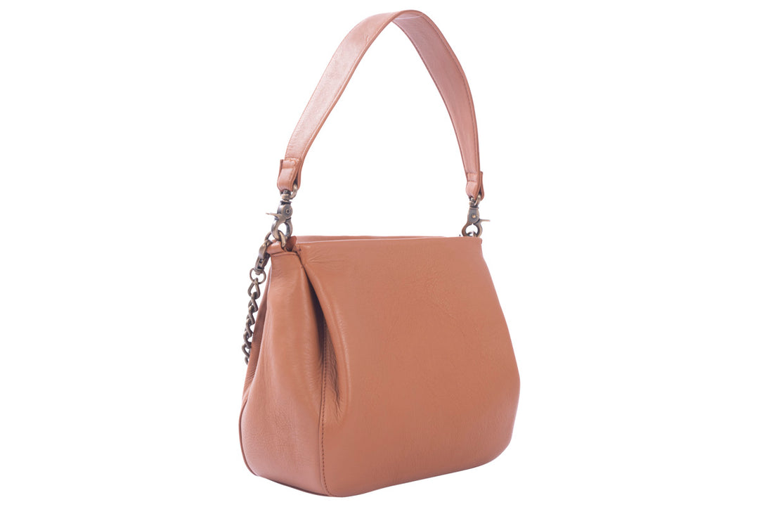 Campbell Classy/Leren Dames Schoudertas Cognac
