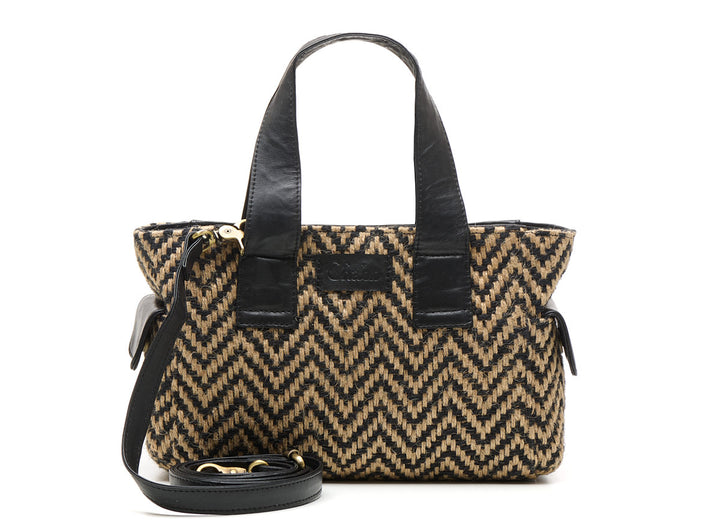 Romio Jaquard Handbag Black