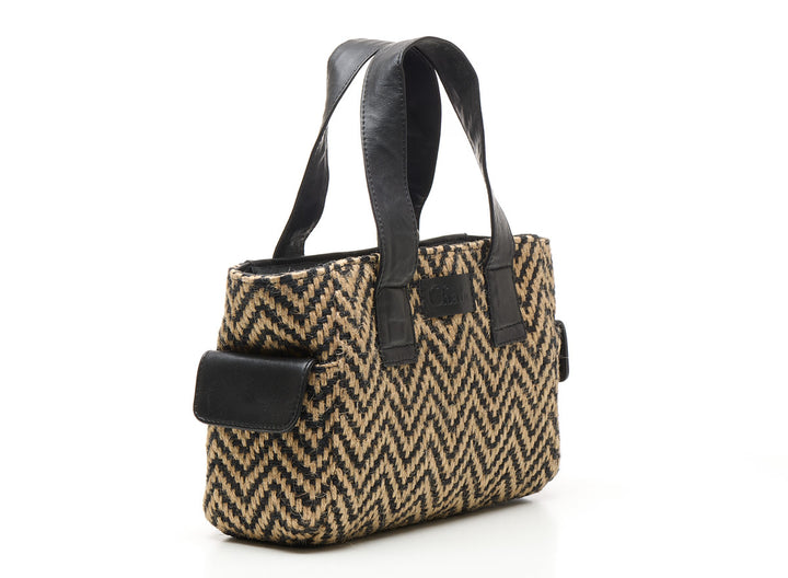 Romio Jaquard Handbag Black