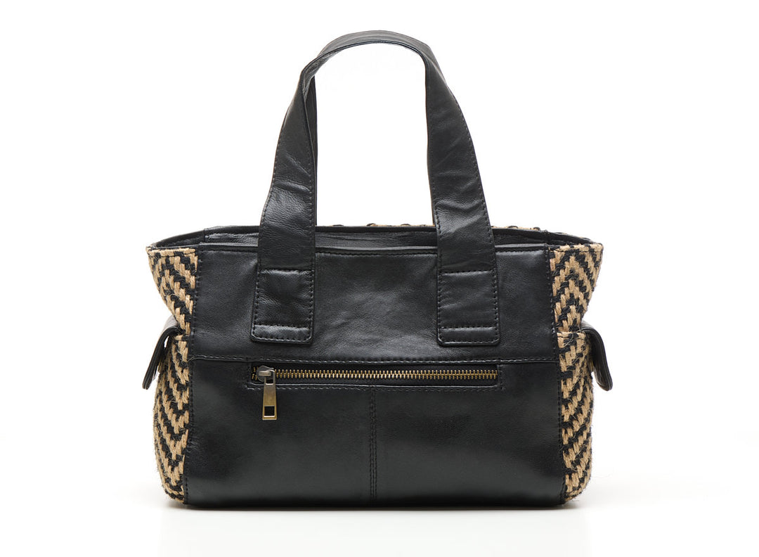 Romio Jaquard Handbag Black