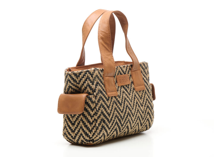 Romio Jaquard Handbag Cognac