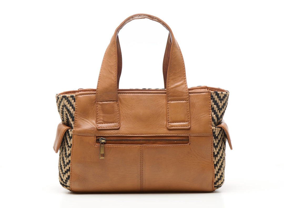 Romio Jaquard Handbag Cognac