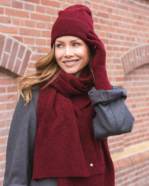 Bilbao Knitted Scarf Bordeaux