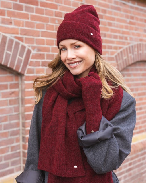 Bilbao Knitted Scarf Bordeaux