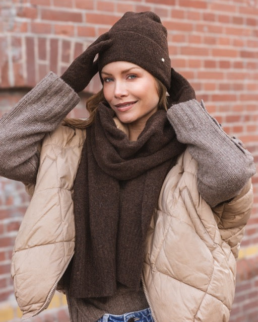 Bilbao Knitted Beanie Chocolate