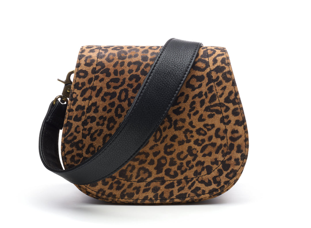 Short Leather Shoulder Strap Leopard