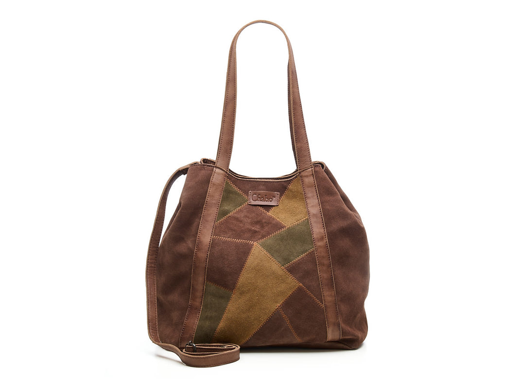 Suede Patchwork Shopper