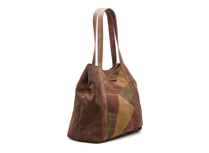 Suede Patchwork Shopper