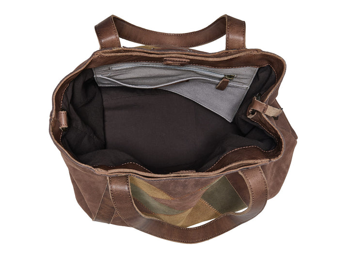 Suede Patchwork Shopper