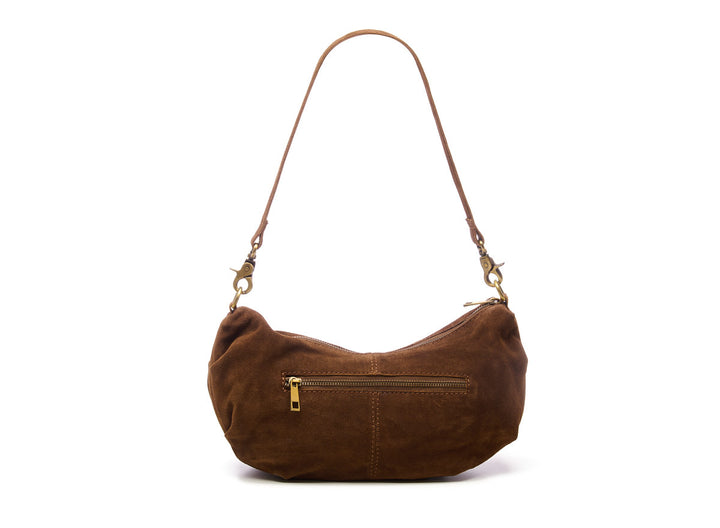 Suede Bobby Banana Bag Cacao