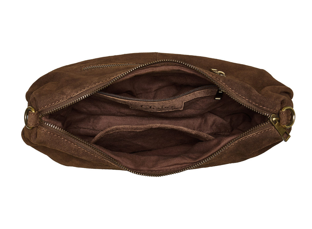 Suede Bobby Banana Bag Cacao