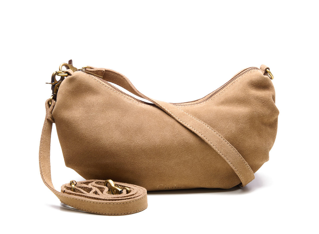 Suede Bobby Banana Bag Sand