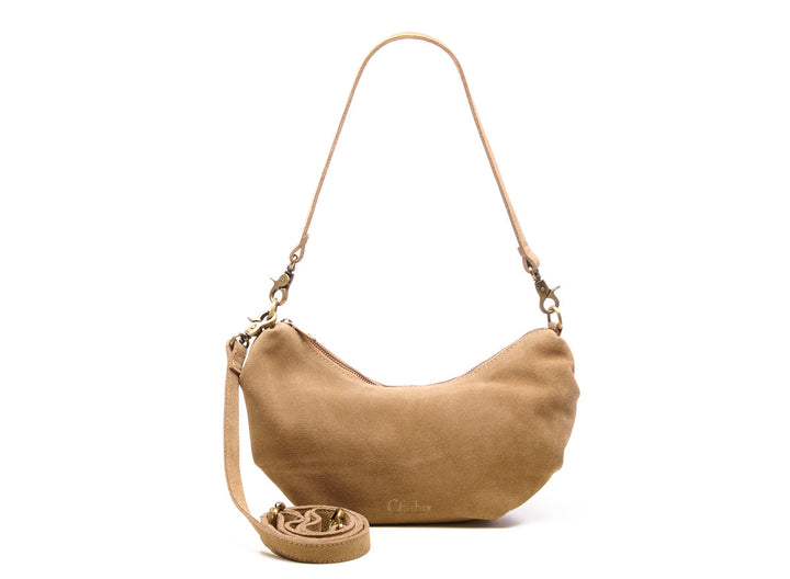Suede Bobby Banana Bag Sand