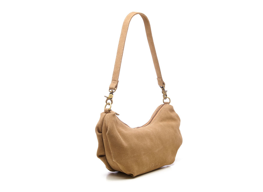 Suede Bobby Banana Bag Sand
