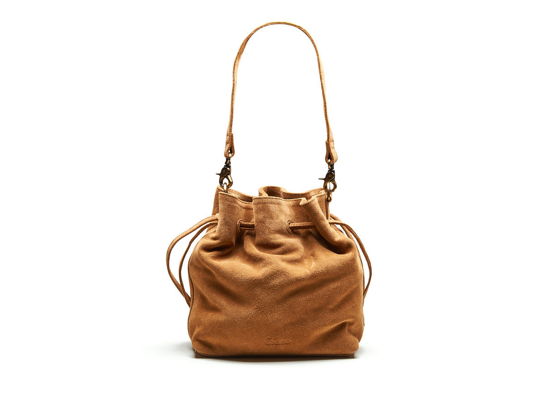 Suede Posse Pouch Light Cognac