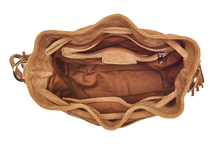 Suede Posse Pouch Light Cognac