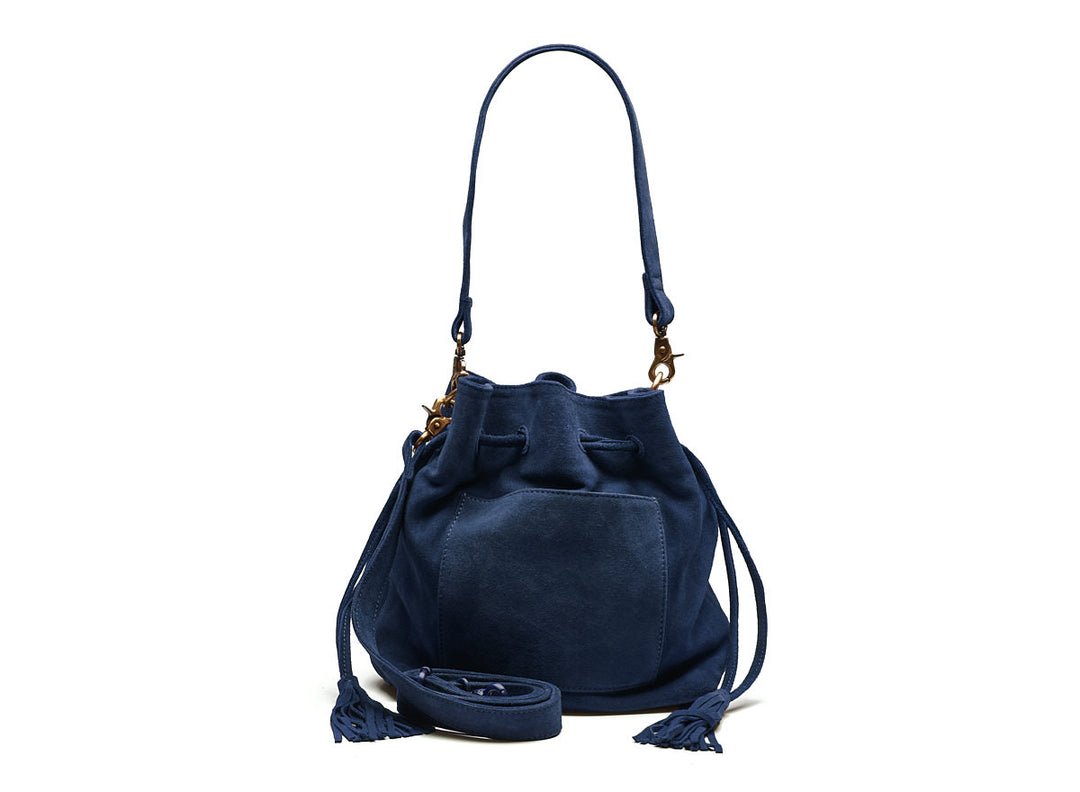 Suede Posse Pouch Navy Blue