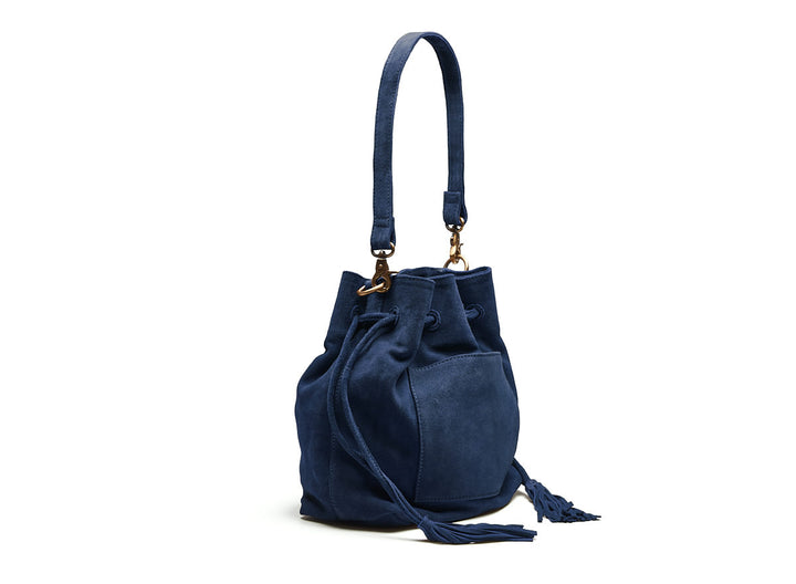 Suede Posse Pouch Navy Blue
