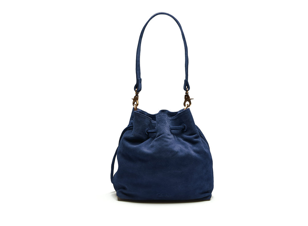 Suede Posse Pouch Navy Blue