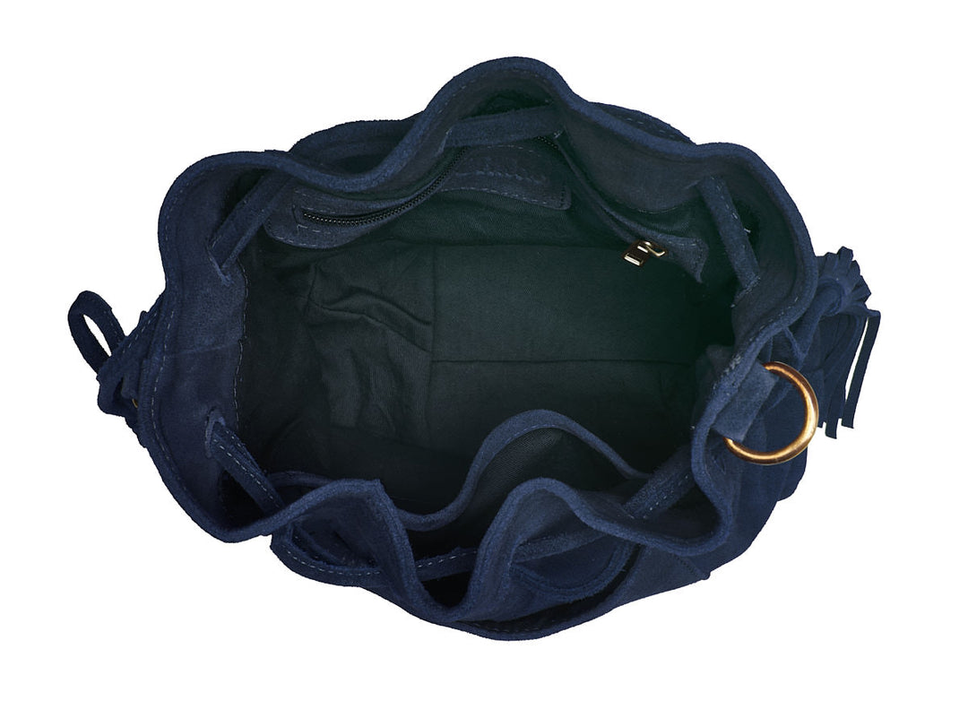 Suede Posse Pouch Navy Blue
