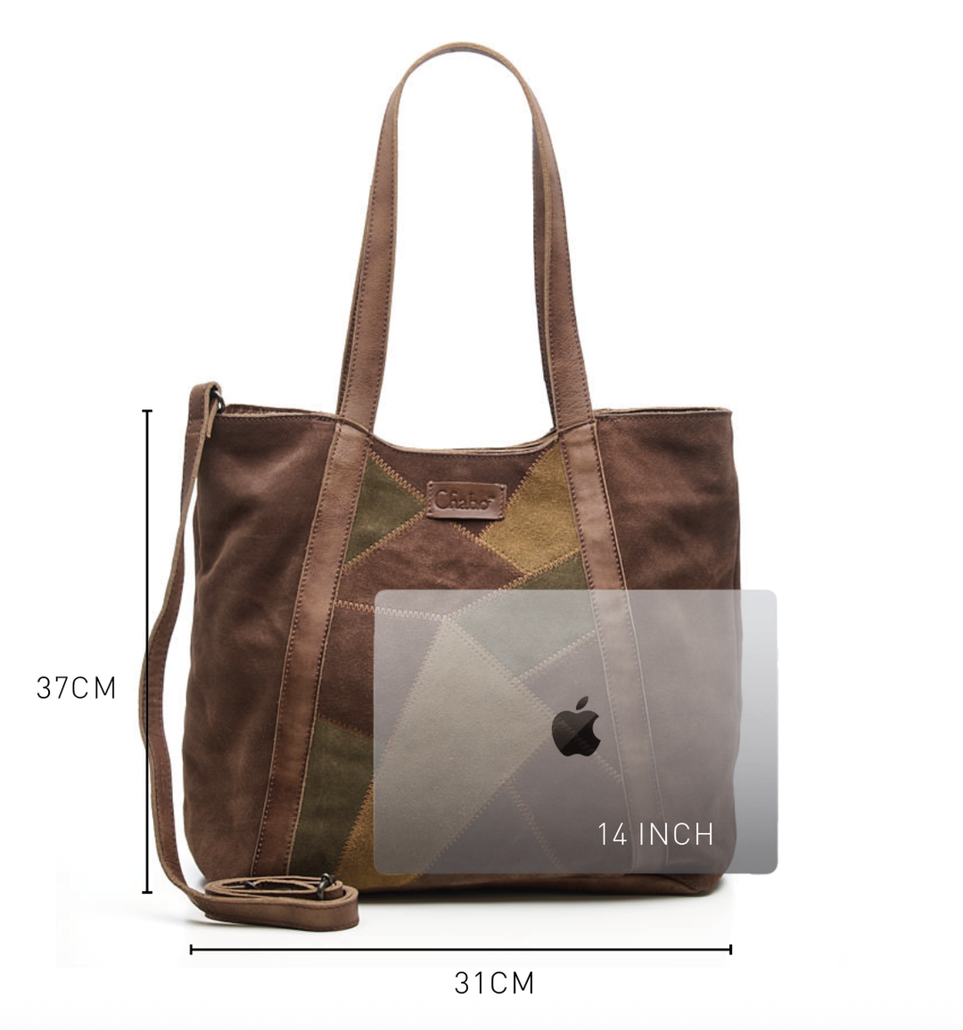 Suede Patchwork Shopper